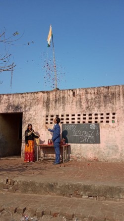 Flag hosting on occasion of Republic day